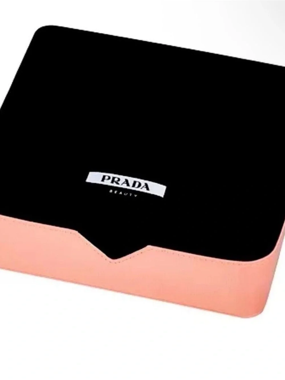 Prada Black and Pink Cosmetic zipper make up bag
